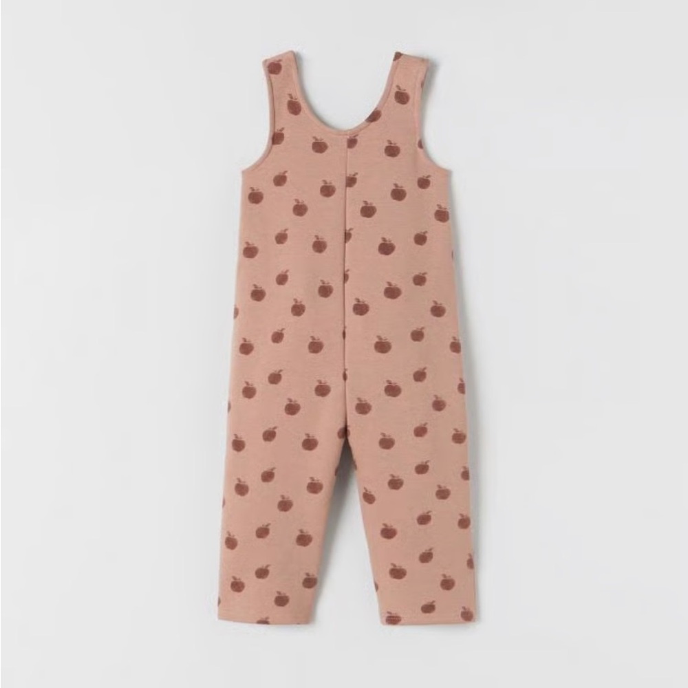 NWT Zara Apple Jumpsuit with Faux Fur Lining Chocolate